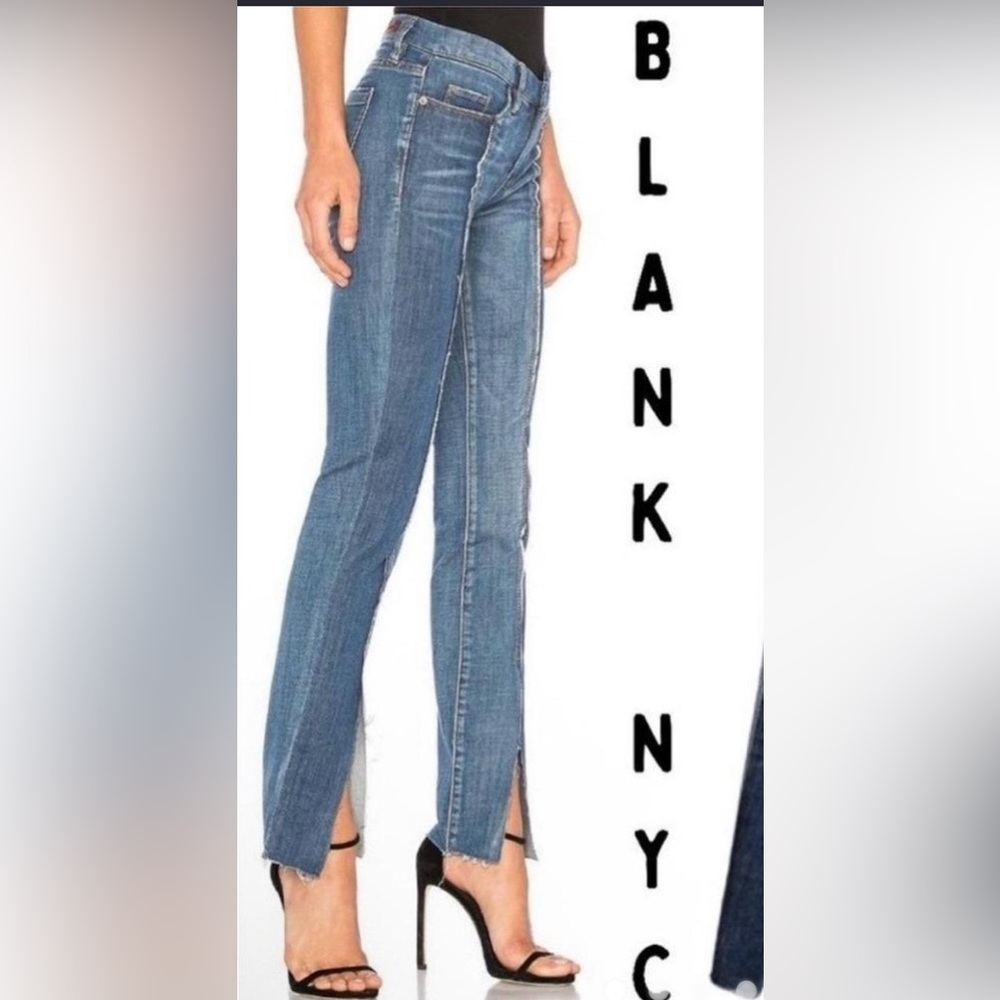 Blank NYC Women’s  Two-Tone Straight Jeans